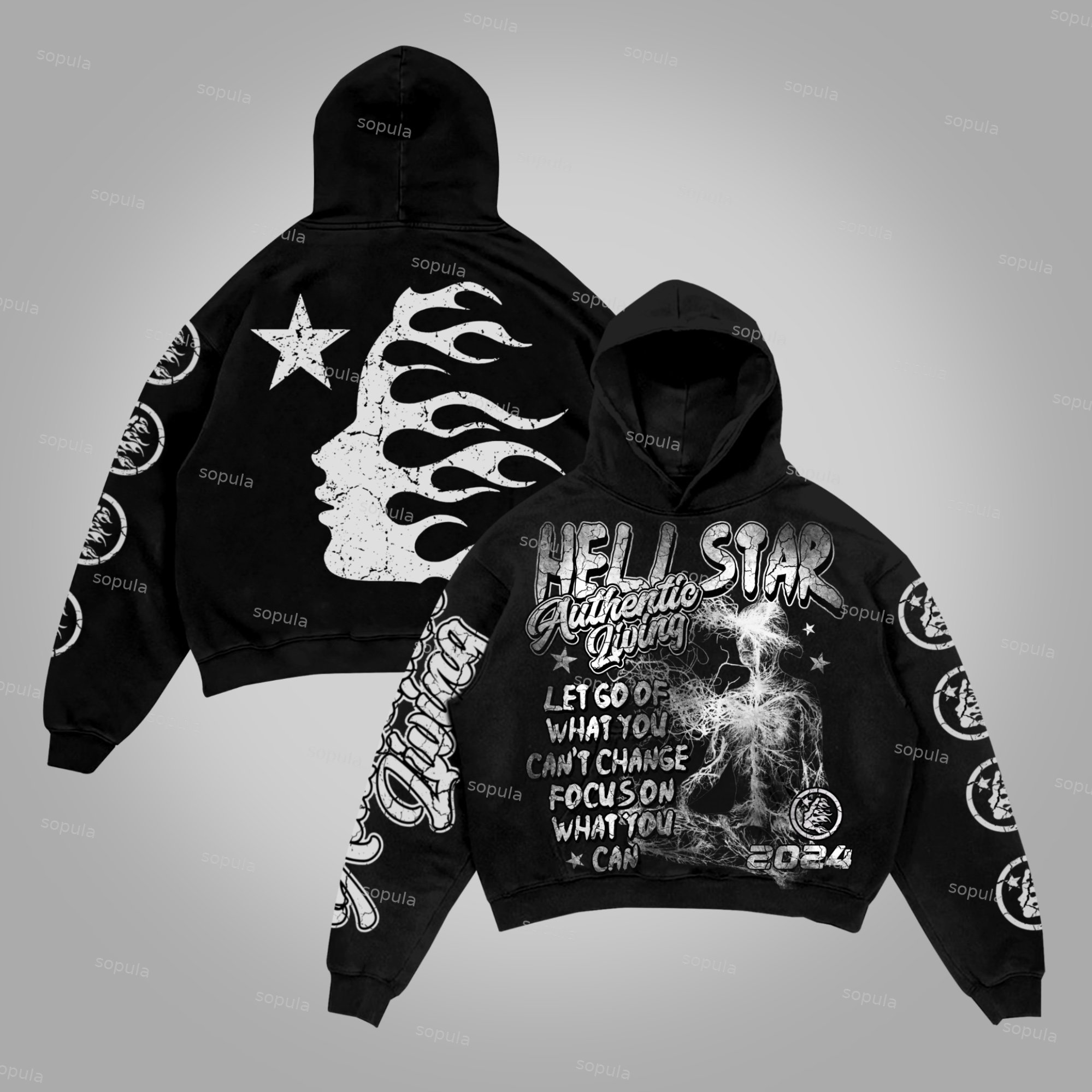 Sopula The Real Wise Vintage Graphic Cotton Hoodie - Sopula｜Premium Graphic Tees & Graphic Clothing