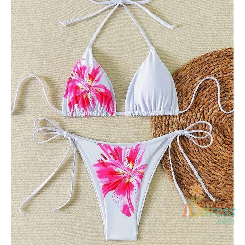 IO Dress Sexy Print Bikinis Women's Swimwear Female Swimsuit For Swimming Wear Bathing Suits Brazilian Bikini Set Beachwear Pool Bather