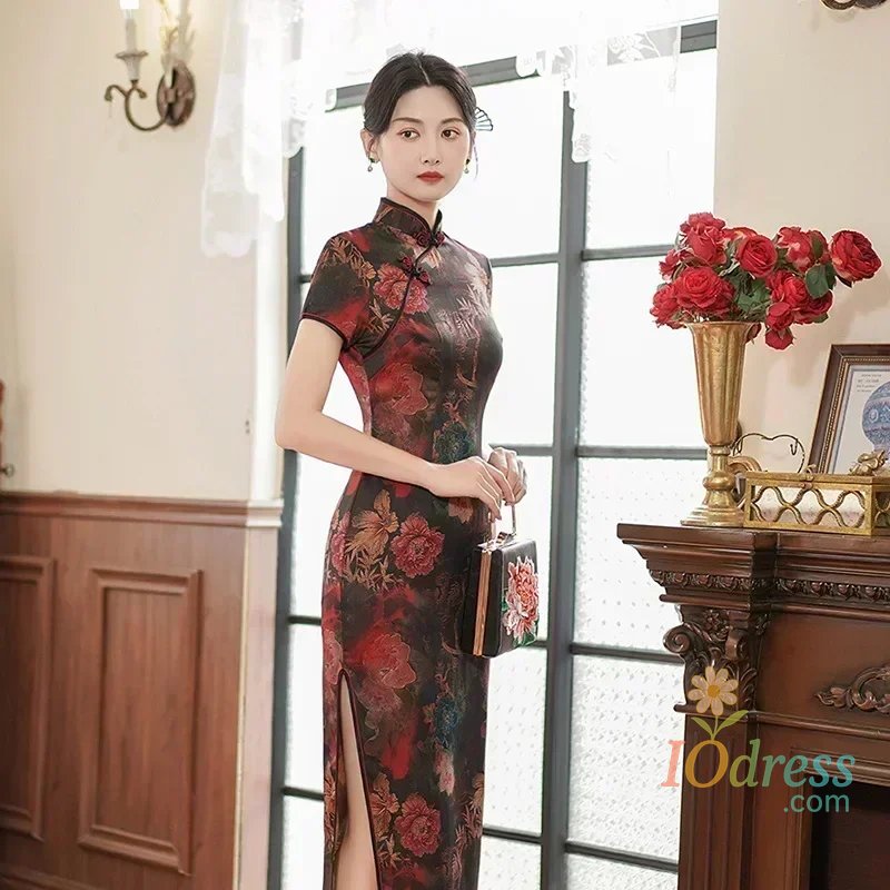 IO Dress Ethnic Style Vintage Qipao Dresses For Women New Fashion Casual Streetwear Woman Clothes Elegant Chinese Style Cheongsam Dress