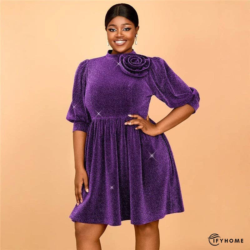 High-Waisted Floral Party A-Line Mini Skirt | IFYHOME