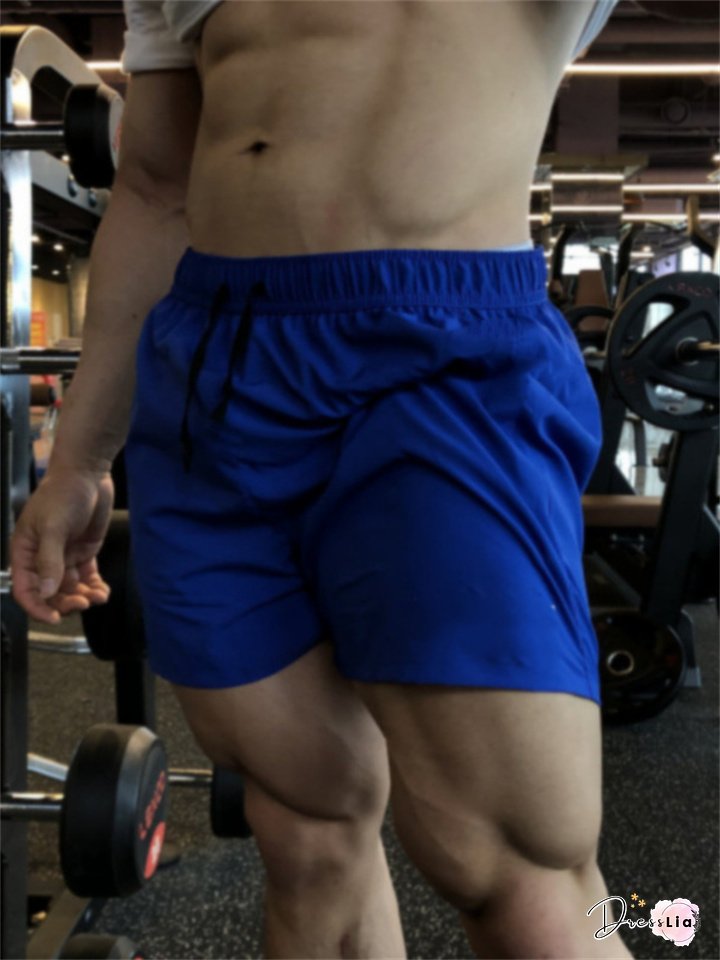 Men's Athletic Shorts Active Shorts Casual Shorts Mesh Shorts Pocket Drawstring Elastic Waist Plain Breathable Quick Dry Short Casual Daily Fashion Streetwear Black Red