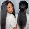 Glueless Kinky straight 200% density glueless brazilian black wigs
