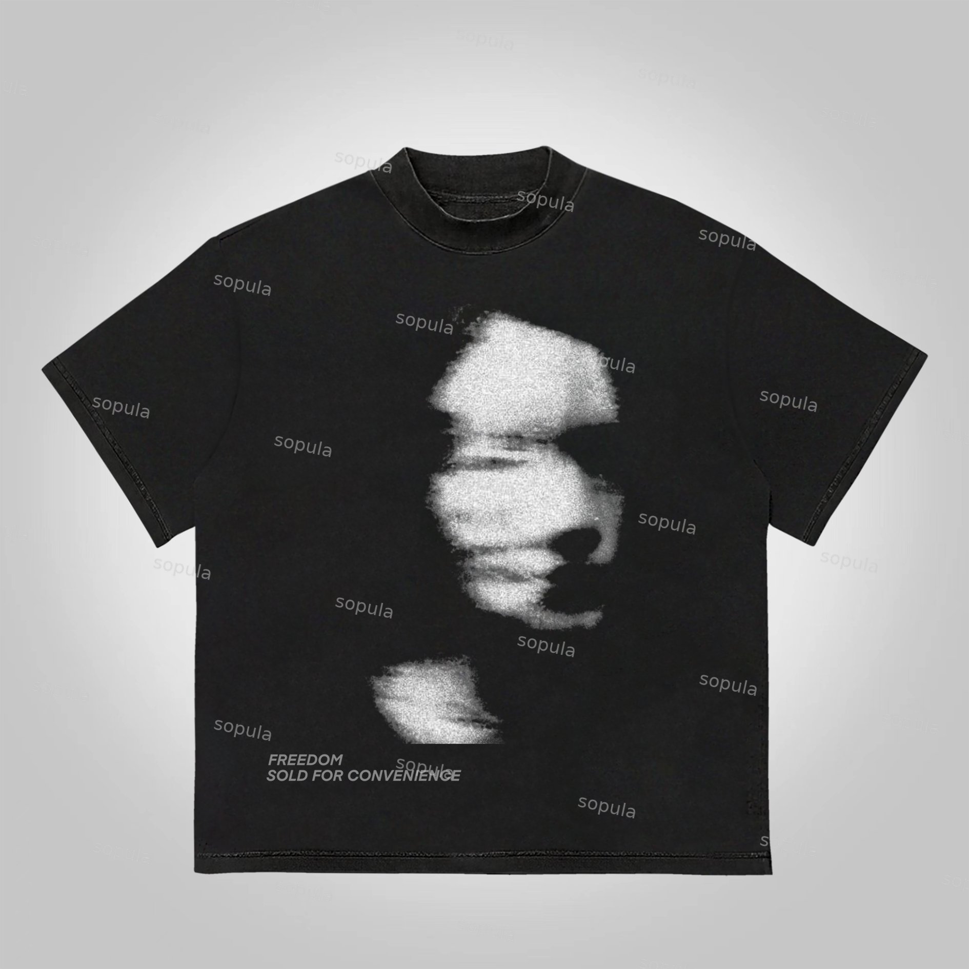 Sopula Freedom Abstract Character Graphic Cotton T-Shirt