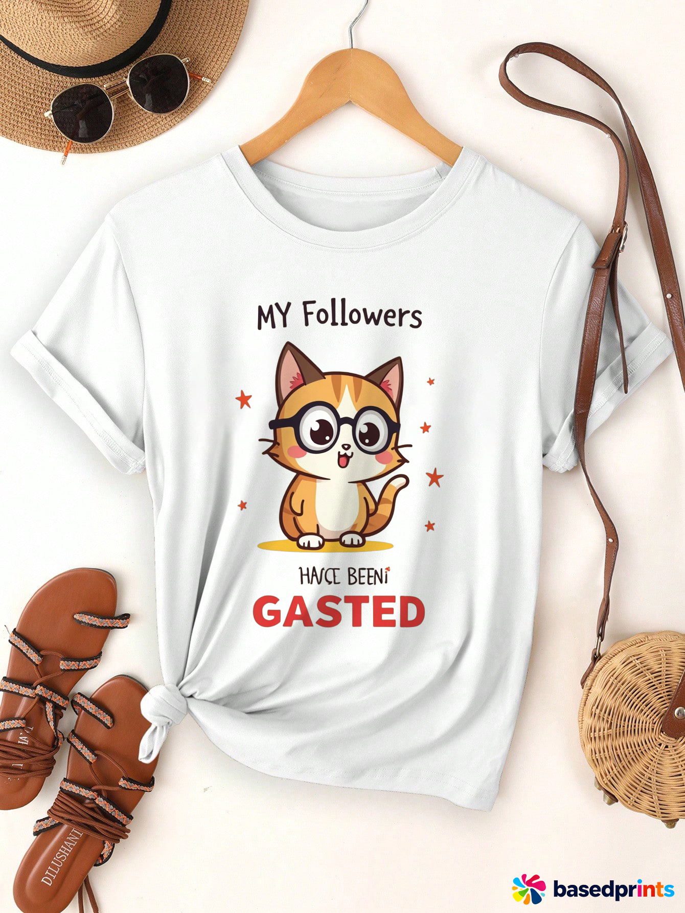 Cute Cat T-Shirt Women Summer Casual Short Sleeve Tee Tops