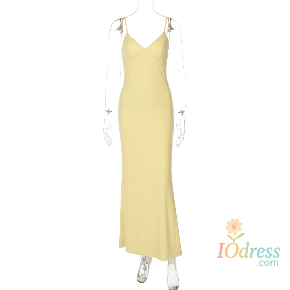 IO Dress Tornova Sexy Slim Spaghetti Strap Dress For Women V neck Backless Plunge Maxi Dress Ins Hot Female Evening Party Dress Elegant