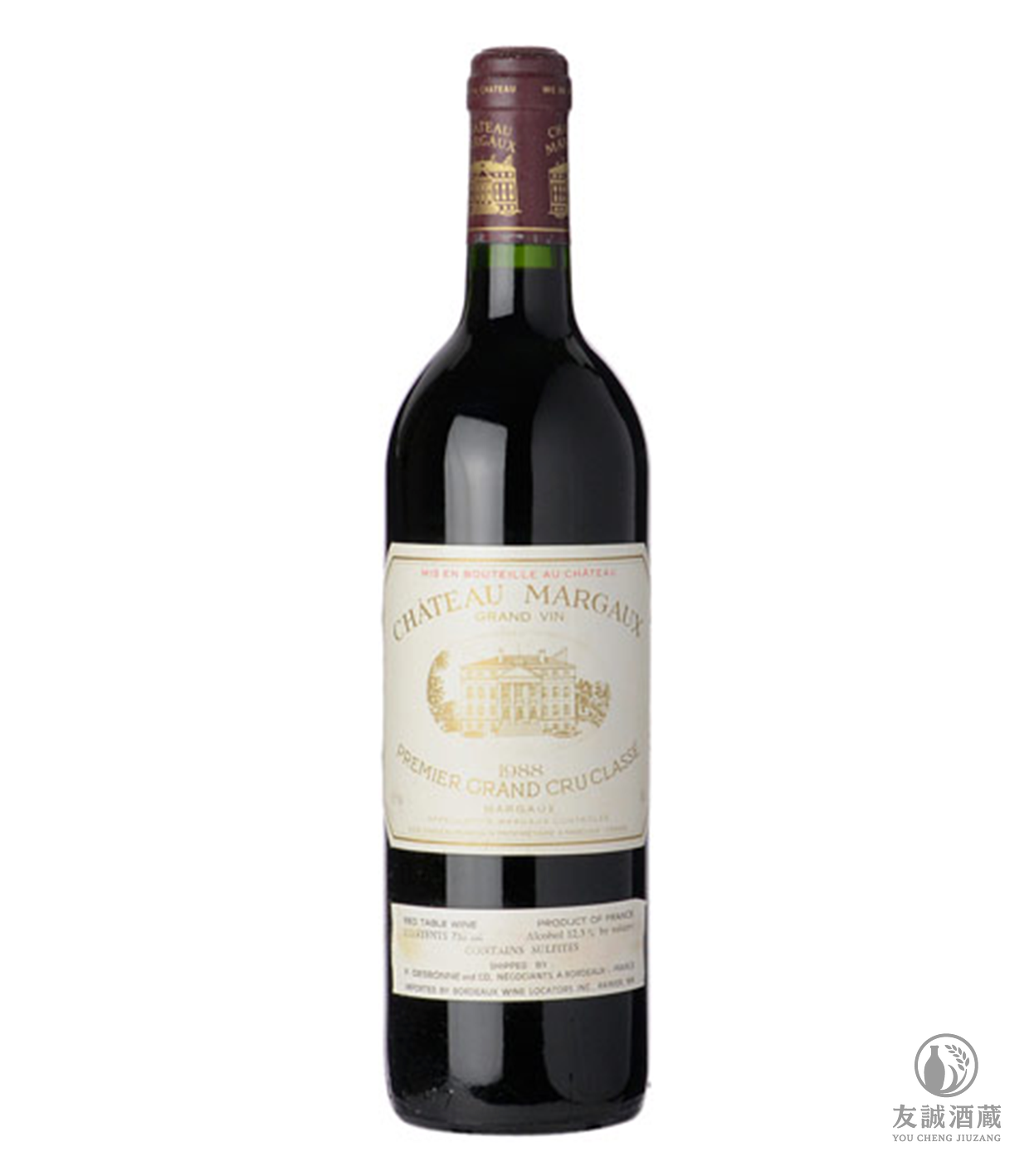 1988年Chateau Margaux 瑪歌紅酒 友誠酒藏
