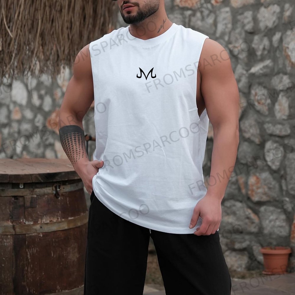 Casual Loose DB Printed Fitness Tank Top