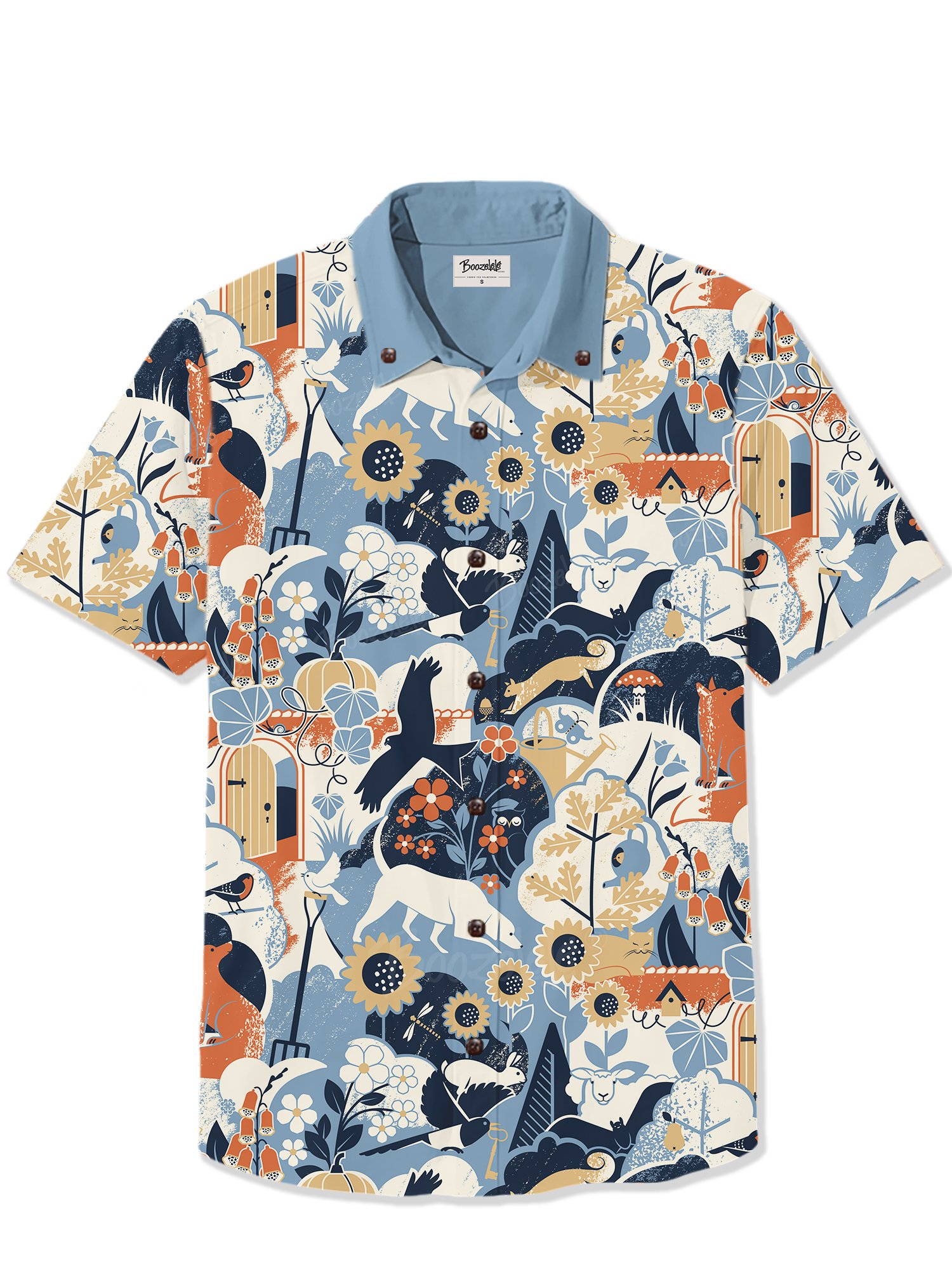 【Amy Appleyard X Boozelele】Hide and Seek Garden - 100% Cotton Shirt