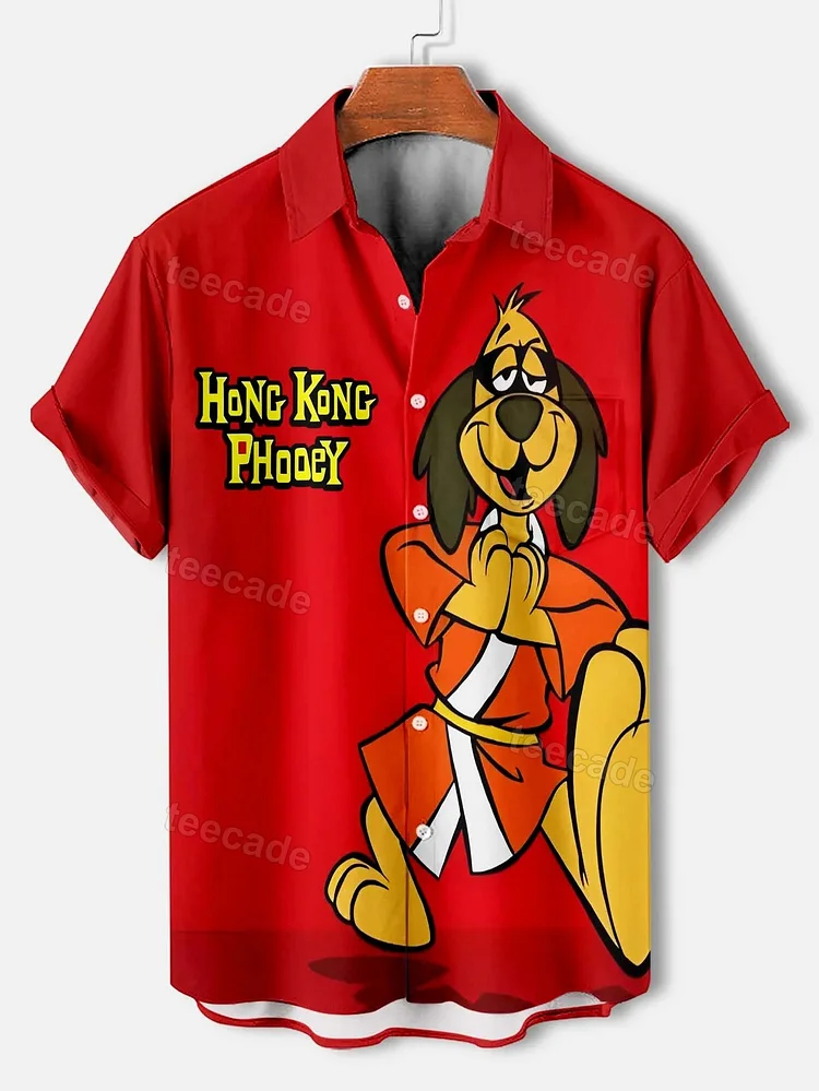 Teecade Teecade Kung Fu Dog Hong Kong Phooey Art Print Shirt