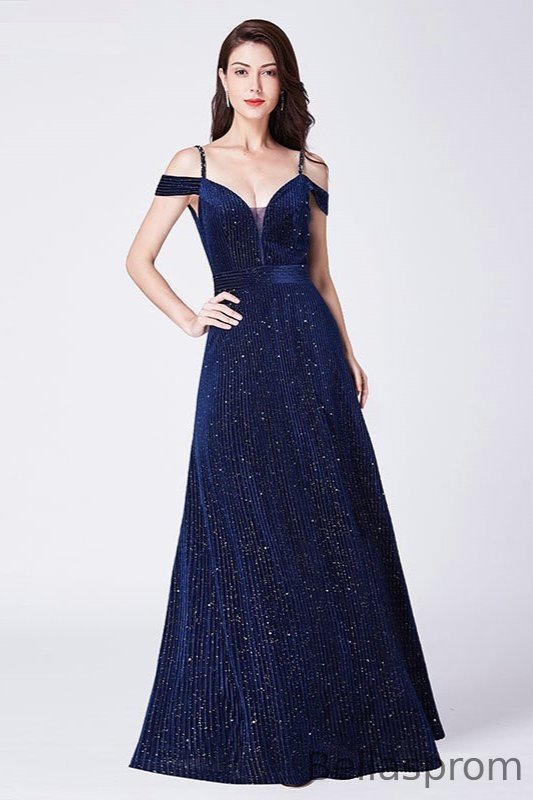 Bellasprom Glittering Long Beads Evening Gowns Off-the-Shoulder Bellasprom
