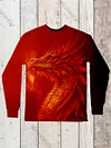 Unisex Dragon Art Print Crew Neck Long Sleeve T-Shirt