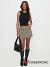 Paltrow Cargo Mini Skort Washed Brown Petite