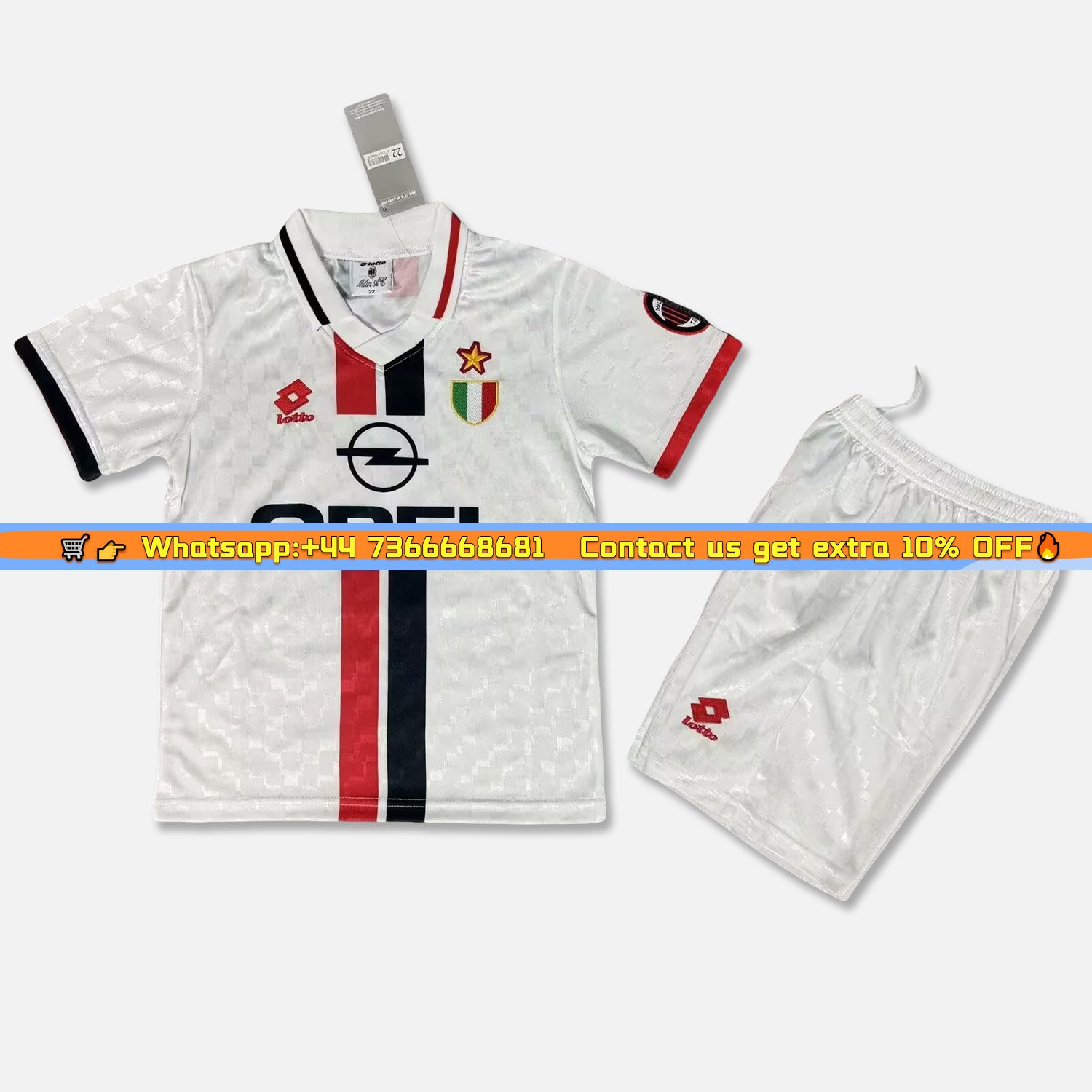 Retro AC Milan 1996-97 Away Kids Kit