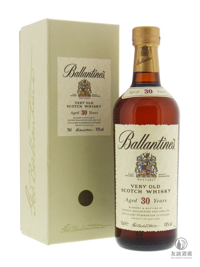 百齡罈 ballantine's 30年舊版 威士忌 友誠酒藏