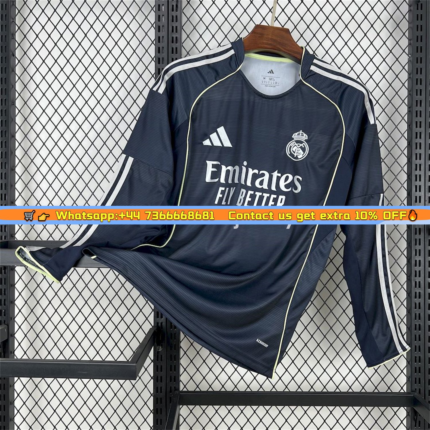 Real Madrid 25-26 Away Long Sleeves Jersey - Fans Version
