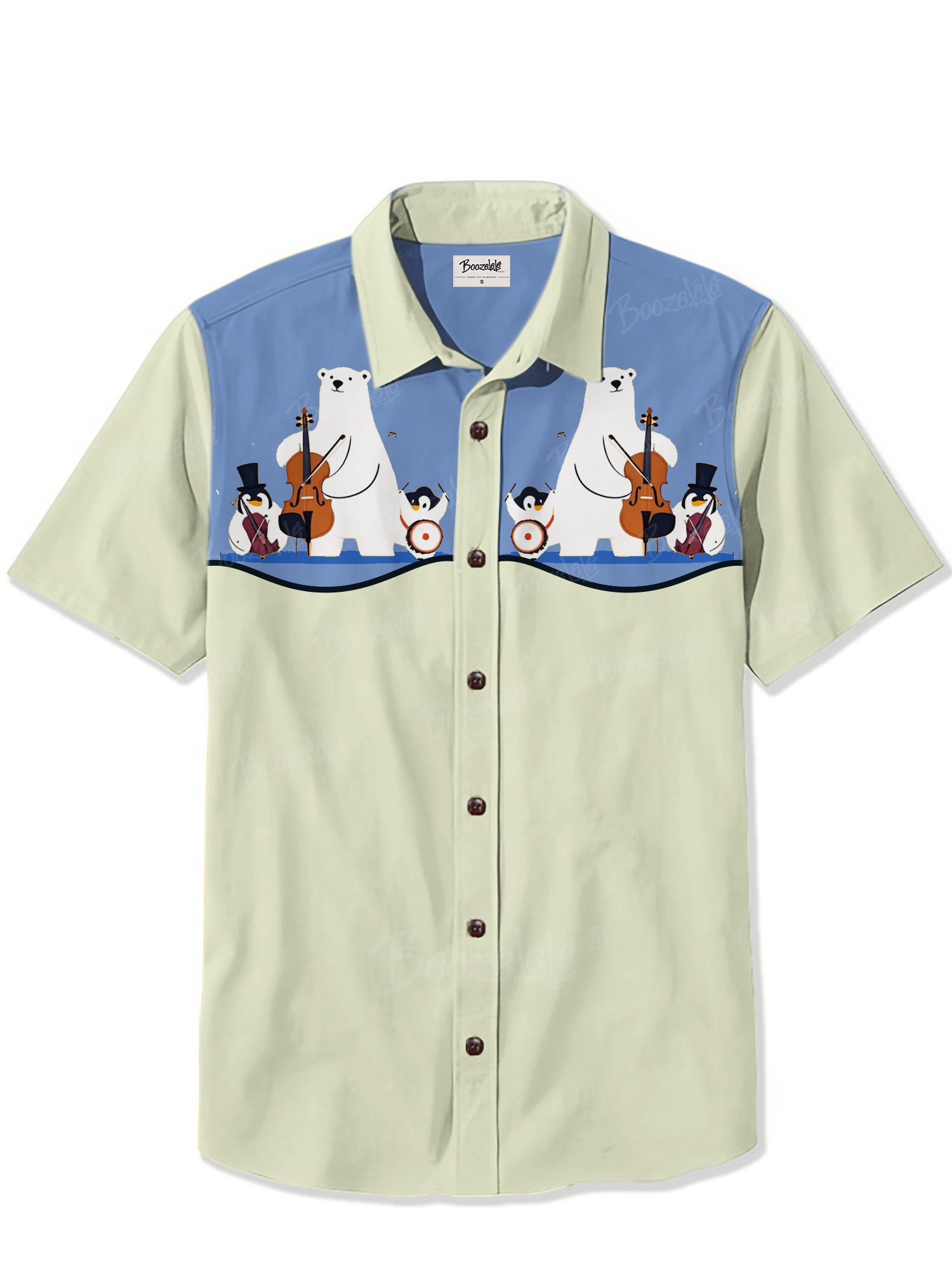 Penguins And Polar Bears Band- 100% Cotton Shirt