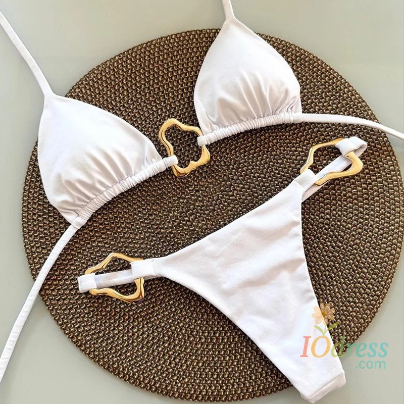 IO Dress Sexy White Bikinis Women's Swimwear Female Swimsuit For Swimming Wear Bathing Suits Brazilian Bikini Set Beachwear Pool Bather