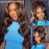 Brown Long Hair Brazilian Body Wavy Wigs