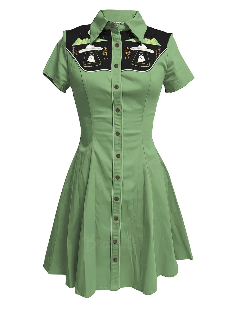 ghost green dress Bruno by Ariamo Boho main image 1