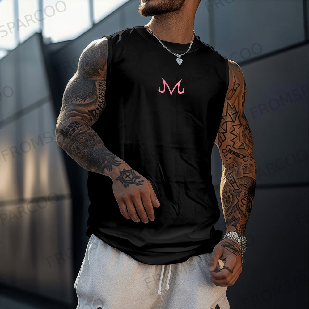 Casual Loose DB Printed Fitness Tank Top