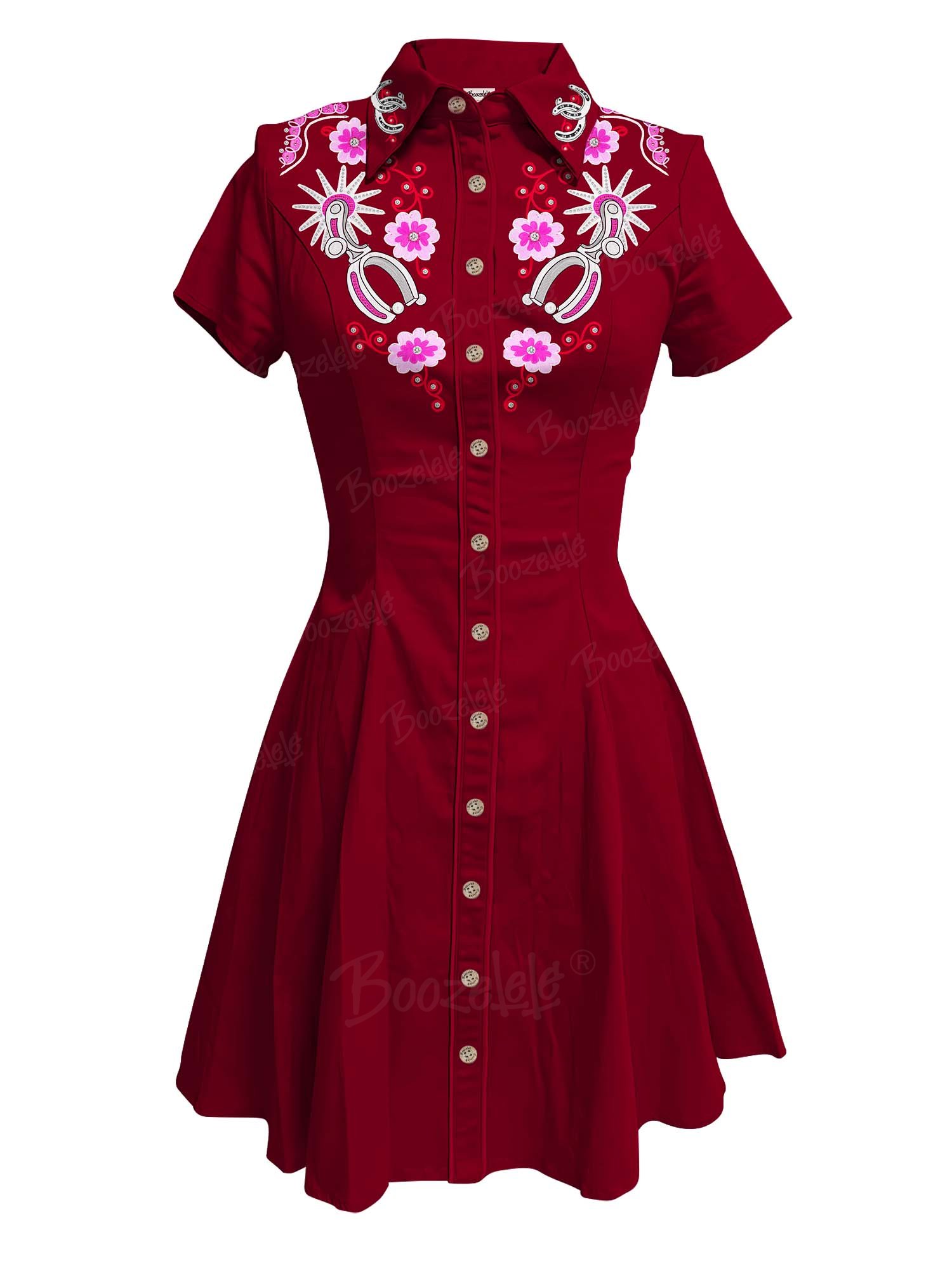 Western Classic Flower - 100% Cotton Dress