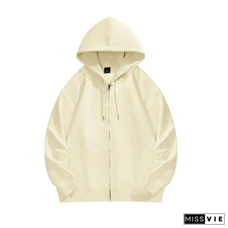 Ladies Zip Open Hoodie Long Sleeves Sweatshirt J400K