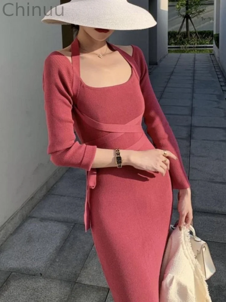 Sexy Hip-covering Knitted Dress