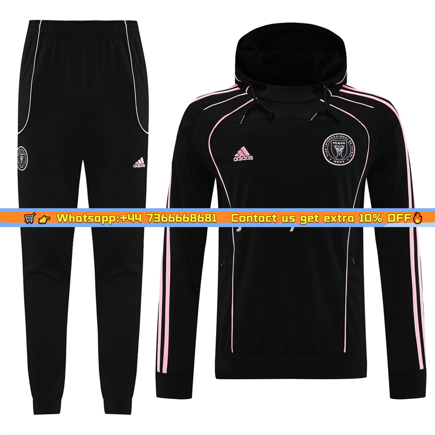 INT M.A.M 25-26 Long Sleeves Training Hoodie Set - Black Hoodie + Pants