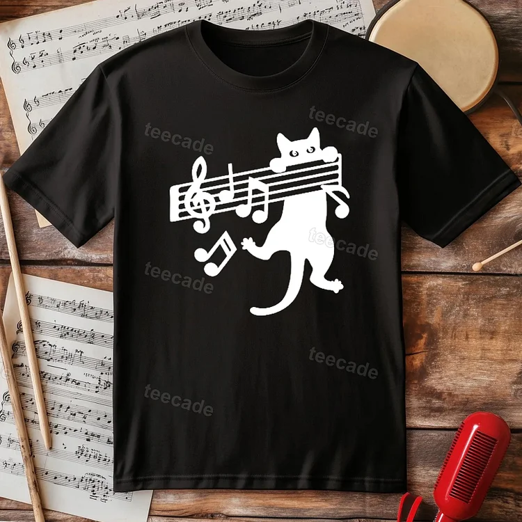 Teecade Music Cat T-shirt