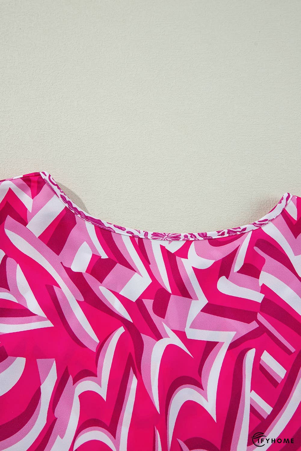 Bohemian Print Puff Sleeve Tied Flared Mini Dress | IFYHOME