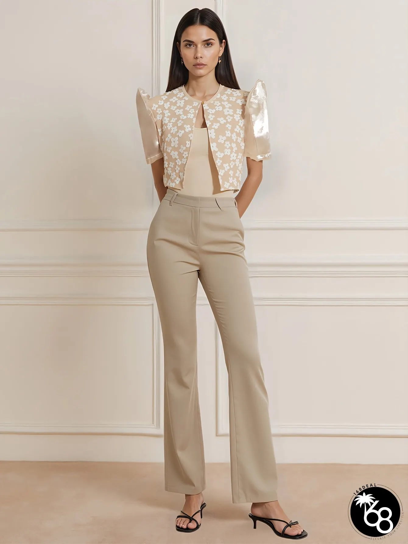 Elegant Womens Floral-Carved Blouse | 168DEAL