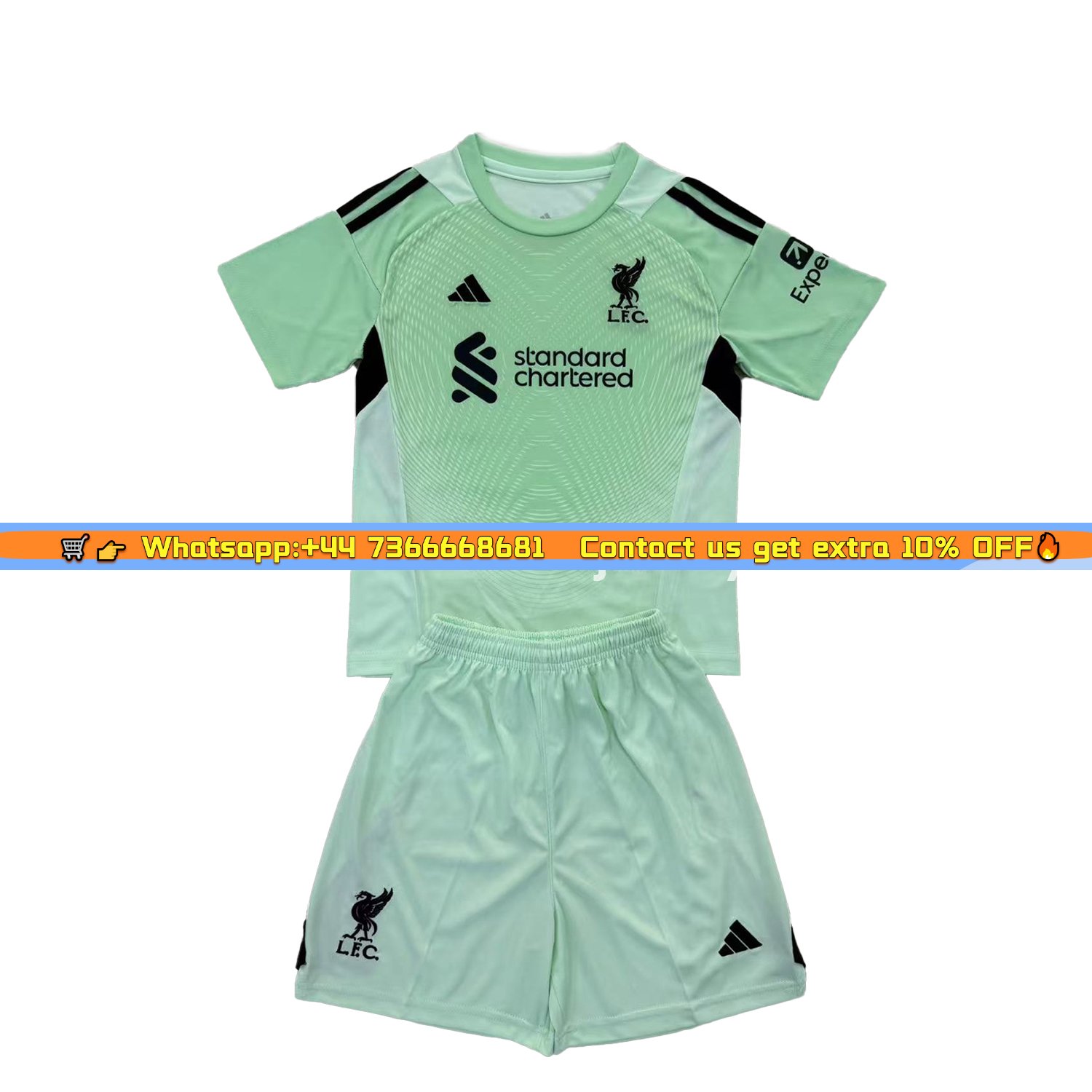 Liver.pool 25-26 Green Goalkeeper Kids Kit