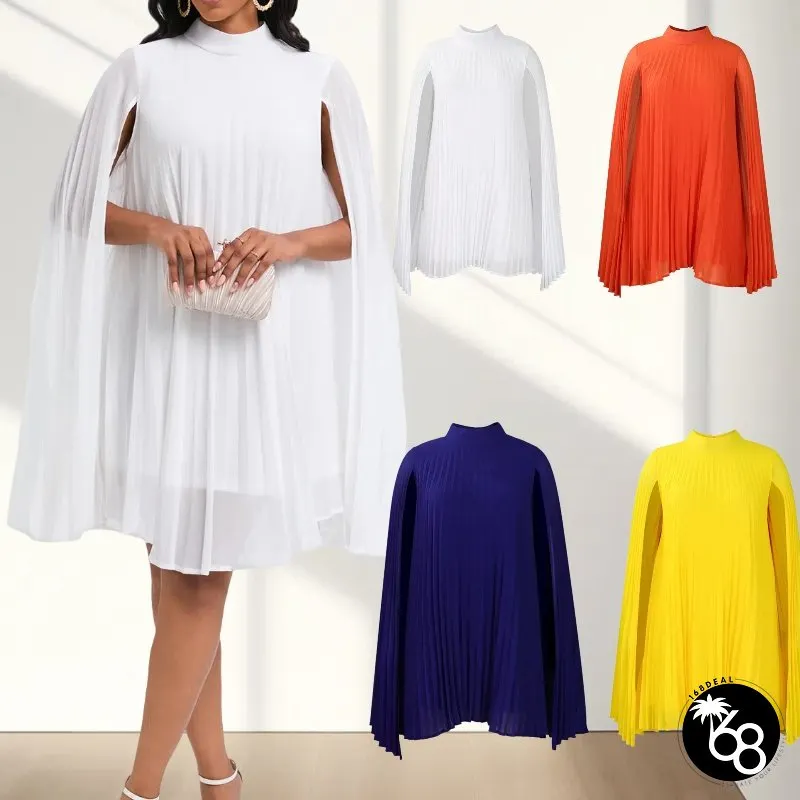 Womens Elegant Cape Bat Sleeve Maxi Dress Oversized Long Wrap With Solid | 168DEAL
