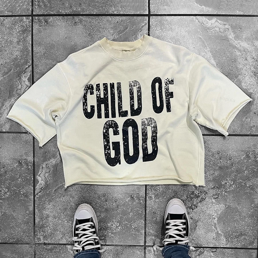 Sopula Vintage Child Of God Graphic Cropped T-Shirt