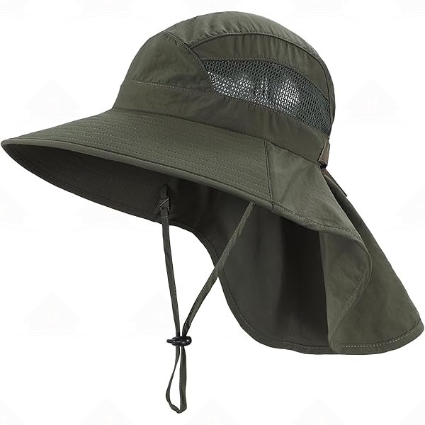 Home Prefer UPF50 Wide Brim Kids Sun Hat Neck Flap Boys Girls Sun Protection Hat for Beach Fishing