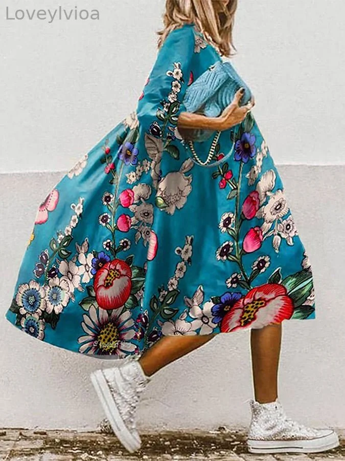 Women's Elegant Floral Casual Dress