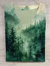 Landscaping Nature Art Print Casual Short Sleeve T-Shirt