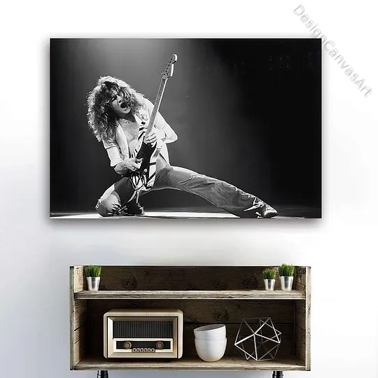 Eddie Van Halen Canvas Art | 1978 Eruption Solo Decor