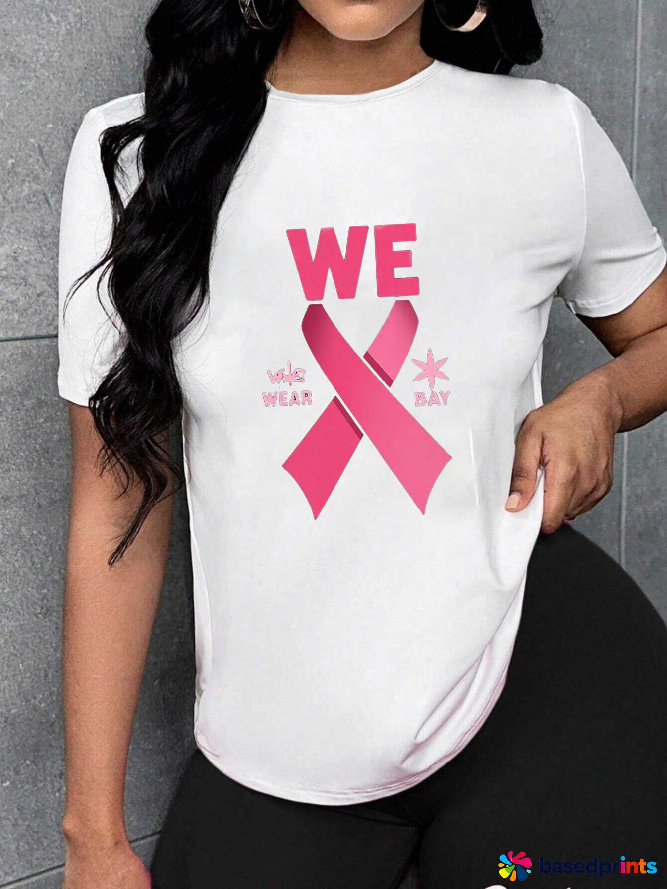 White Breast Cancer Awareness T-Shirt