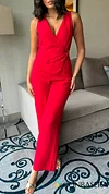 Myla Red Sleeveless Jumpsuit