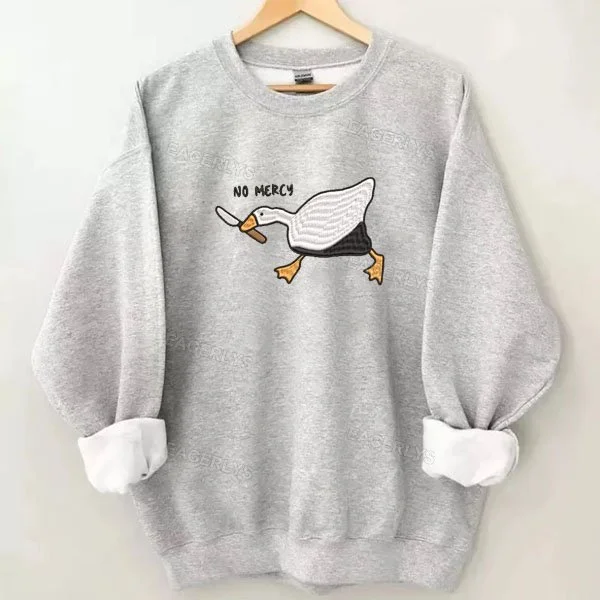 Eagerlys Embroidered No Mercy Sweatshirt Eagerlys