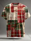 Vintage Plaid Print Christmas Casual Long-Sleeve Shirt