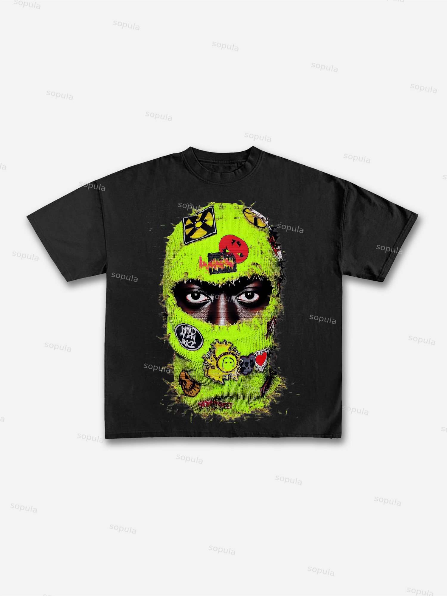 Sopula Street Balaclava Graphic Print Cotton T-shirt