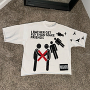 Sopula Friends And Foes Graphic Short Cropped T-Shirt