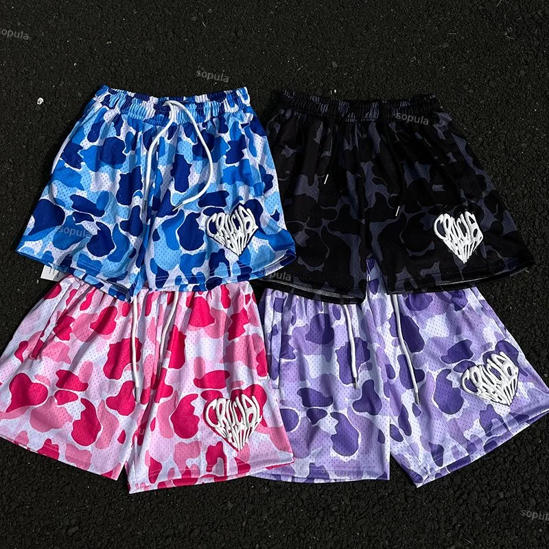 Camo Puff Printed Mesh Shorts