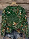 Unisex Animal And Plant Abstract Print T-Shirt