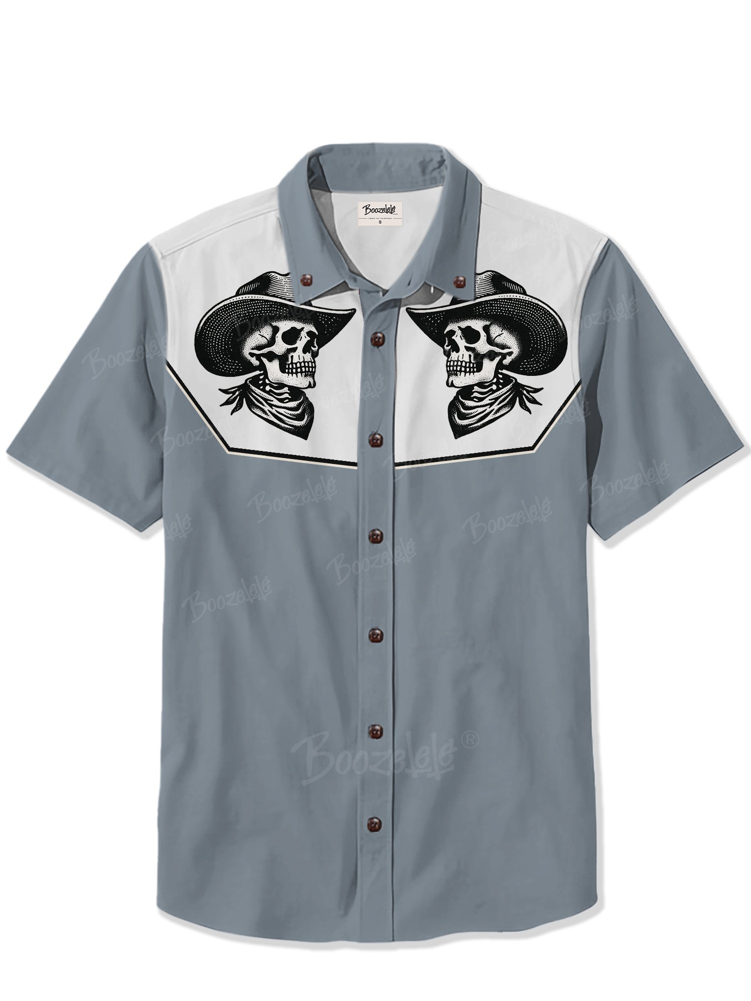 Skull Cowboy - 100% Cotton Shirt