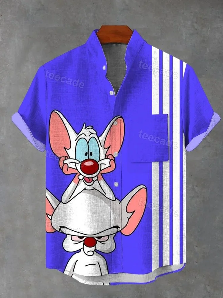 Teecade Teecade Cartoon Mouse Art Print Shirt