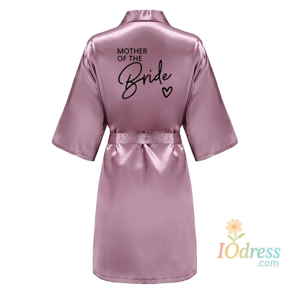 IO Dress Wedding Party Team Bride Robe With Black Letters Kimono Satin Pajamas Bridesmaid Bathrobe SP003 IO Dress