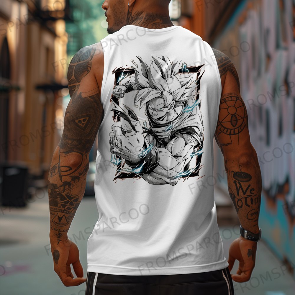 Casual Anime Printed Fitness Vest